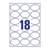 Etikett AVERY L5087  63,5x42,3 mm ovális visszaszedhető 10 íves
