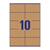 Etikett AVERY L7108-25 105x57 mm újrahasznosított barna kraft 25 íves