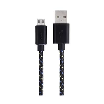 Adatkábel HAMA Micro USB szövet 1m fekete Adatkábel HAMA Micro USB szövet 1m fekete