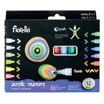 Akril marker FIORELLO 2 mm 12 darabos Akril marker FIORELLO 2 mm 12 darabos