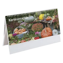 Asztali naptár képes TOPTIMER T054 álló fehér lapos Kertész fehér papír táblás 2026.