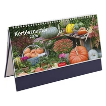 Asztali naptár képes TOPTIMER T054 álló fehér lapos Kertész kék 2026.