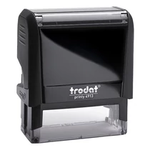 Bélyegző TRODAT Printy 4.0 4913 eco-fekete ház kék párna Bélyegző TRODAT Printy 4.0 4913 eco-fekete ház kék párna