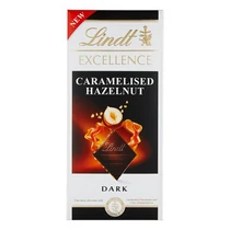 Csokoládé LINDT Excellence karamellizált mogyorós étcsokoládé 100 g