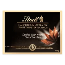 Csokoládé LINDT Thins Dark étcsokoládé lapocskák 125 g Csokoládé LINDT Thins Dark étcsokoládé lapocskák 125 g