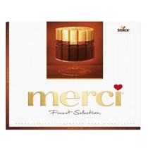 Csokoládé MERCI barna 250 g