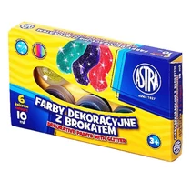 Dekorfesték ASTRA glitter színek 6 darabos