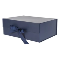 Díszdoboz PROMO összehajtható 33x25x12,5 cm sötétkék Díszdoboz PROMO összehajtható 33x25x12,5 cm sötétkék