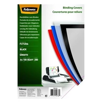 Előlap FELLOWES Futura A/4 280 mikron polipropilén matt fekete 100/csom Előlap FELLOWES Futura A/4 280 mikron polipropilén matt fekete 100/csom