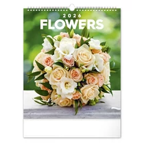 Falinaptár REALSYSTEM 300x340mm álló Flowers 2026. Falinaptár REALSYSTEM 300x340mm álló Flowers 2026.