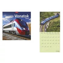 Falinaptár TOPTIMER T098 290x580mm álló Vonatok 2026. Falinaptár TOPTIMER T098 290x580mm álló Vonatok 2026.