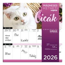 Falinaptár mágneses LIZZY CARD 220x220mm 2 hetes Cicák 2026. Falinaptár mágneses LIZZY CARD 220x220mm 2 hetes Cicák 2026.
