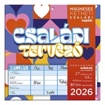 Falinaptár mágneses LIZZY CARD 220x220mm 2 hetes Családi tervező 2026. Falinaptár mágneses LIZZY CARD 220x220mm 2 hetes Családi tervező 2026.