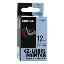 Feliratozó szalag CASIO XR-12WE1 12mmx8m fehér alapon fekete írásszín Feliratozó szalag CASIO XR-12WE1 12mmx8m fehér alapon fekete írásszín