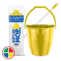 Felmosó szett BONUS extra vödör 11L+ 120cm nyél + softmop pótfej sárga Felmosó szett BONUS extra vödör 11L+ 120cm nyél + softmop pótfej sárga