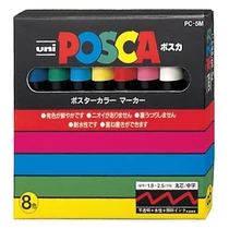Filctoll UNI Posca PC-5M 8 darabos készlet