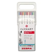 Filctoll  ZEBRA ClickArt nyomógombos vízbázisú 12 darabos Filctoll  ZEBRA ClickArt nyomógombos vízbázisú 12 darabos