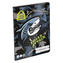 Füzet vonalas LIZZYSULI A/5 32 lapos 21-32 4-8.osztályos Shark Attack