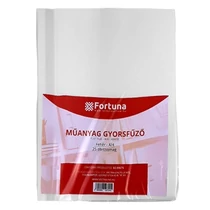 Gyorsfűző FORTUNA műanyag fehér 25 darabos Gyorsfűző FORTUNA műanyag fehér 25 darabos