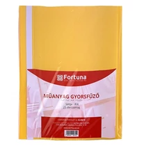 Gyorsfűző FORTUNA műanyag sárga 25 darabos