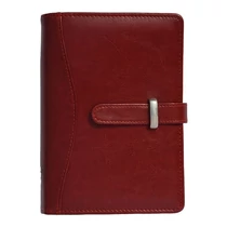 Gyűrűs kalendárium SATURNUS L437 fehér lapos bordó műbőr 2026.