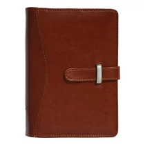 Gyűrűs kalendárium SATURNUS L437 fehér lapos cseresznye műbőr 2026.