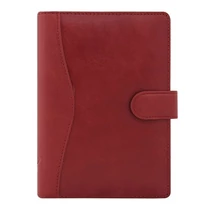 Gyűrűs kalendárium SATURNUS M212 sárga lapos bordó marhabőr 2026.