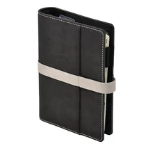 Gyűrűs kalendárium SATURNUS M225 chamois lapos fekete-szürke műbőr 2026.