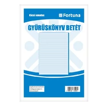 Gyűrűskönyv betét FORTUNA A/5 50 lapos 2 lyukú vonalas Gyűrűskönyv betét FORTUNA A/5 50 lapos 2 lyukú vonalas