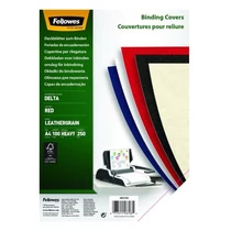 Hátlap FELLOWES Delta A/4 250 g matt bőrhatású piros 100/csom Hátlap FELLOWES Delta A/4 250 g matt bőrhatású piros 100/csom