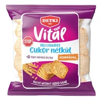 Háztartási keksz DETKI Vitál CukorStop teljes kiőrlésű 180 g Háztartási keksz DETKI Vitál CukorStop teljes kiőrlésű 180 g