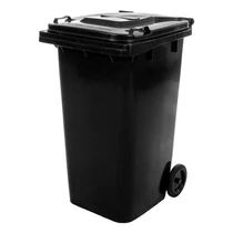 Hulladéktároló fedeles 240L műanyag fekete Hulladéktároló fedeles 240L műanyag fekete