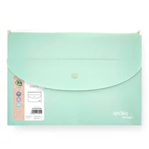 Irattasak SPOKO ReLeaf PP A/4 cipzáras és A/5 patentos SoftTouch menta zöld Irattasak SPOKO ReLeaf PP A/4 cipzáras és A/5 patentos SoftTouch menta zöld