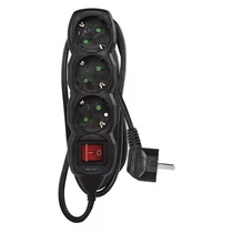 Kábel hosszabbító EMOS 3 aljzat 1,5m fekete Kábel hosszabbító EMOS 3 aljzat 1,5m fekete