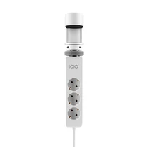Kábel hosszabbító IOIO asztalhoz rögzíthető 3 aljzat 1,5m, 2xUSB-A, 1xUSB-C fehér Kábel hosszabbító IOIO asztalhoz rögzíthető 3 aljzat 1,5m, 2xUSB-A, 1xUSB-C fehér