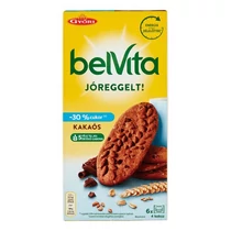 Keksz BELVITA Jó Reggelt! csökkentett cukortartalommal kakaós multipack 300 g Keksz BELVITA Jó Reggelt! csökkentett cukortartalommal kakaós multipack 300 g
