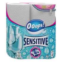 Kéztörlő tekercses háztartási OOOPS! Sensitive 2  tekercses 2 rétegű Kéztörlő tekercses háztartási OOOPS! Sensitive 2  tekercses 2 rétegű