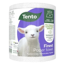 Kéztörlő tekercses háztartási TENTO Finest 55 m 1 tekercses 3 rétegű Kéztörlő tekercses háztartási TENTO Finest 55 m 1 tekercses 3 rétegű