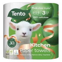 Kéztörlő tekercses háztartási TENTO Kitchen 2 tekercses 3 rétegű Kéztörlő tekercses háztartási TENTO Kitchen 2 tekercses 3 rétegű