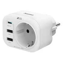 Konnektor HAMA + 2xUSB + USB-C 20W Konnektor HAMA + 2xUSB + USB-C 20W