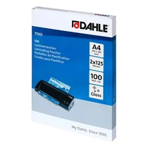 Lamináló fólia DAHLE 71143 A/4 125 mikron fényes 100/csomag Lamináló fólia DAHLE 71143 A/4 125 mikron fényes 100/csomag