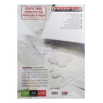 Lamináló fólia OPUS A/4 216x303mm 100 mikron fényes 100/dob Lamináló fólia OPUS A/4 216x303mm 100 mikron fényes 100/dob