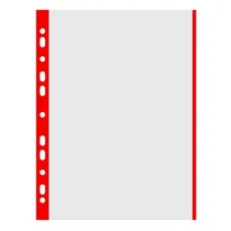 Lefűzhető genotherm DONAU A/4 40 mikron víztiszta piros szélű 100 darabos Lefűzhető genotherm DONAU A/4 40 mikron víztiszta piros szélű 100 darabos