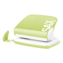 Lyukasztó SAX 318 Design 2 lyukú fém 20 lap világoszöld PET Lyukasztó SAX 318 Design 2 lyukú fém 20 lap világoszöld PET