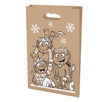 Mikulástáska barna papír 26x41x11cm Mikulástáska barna papír 26x41x11cm