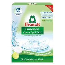Mosogatógép tabletta FROSCH zöldcitrom-classic 70 darabos