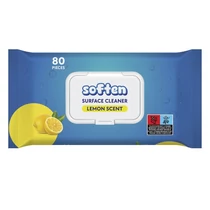 Nedves törlőkendő SOFTEN citrom 80 darabos