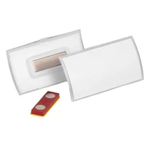 Névjegykitűző DURABLE Click Fold 40x75 mm mágneses elfordulásmentes átlátszó Névjegykitűző DURABLE Click Fold 40x75 mm mágneses elfordulásmentes átlátszó