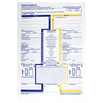 Nyomtatvány baleseti bejelentő A/4 2 példányos Nyomtatvány baleseti bejelentő A/4 2 példányos