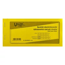 Nyomtatvány bevételi pénztárbizonylat költségvetési szervek részére VECTRALINE fekvő 25x3 lapos